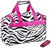 World Traveler Pink Trim Zebra Duffle Bag 13-inch