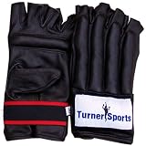 Leather Cut Finger Gloves Punch Bag mitt kick Boxing mitts glove Bag gloves Exercise Equipment Black Extra Large
