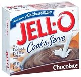 Jell-O Cook & Serve Pudding & Pie Filling, Chocolate, 3.4-Ounce Boxes (Pack of 24)