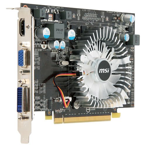 MSI nVidia GeForce 220GT 1 GB DDR2 VGA/DVI/HDMI PCI-Express Video Card VN220GT-MD1G On Sale