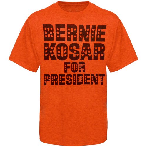 Cleveland Browns Bernie Kosar For President Premium Heathered T-Shirt - Orange (Medium)