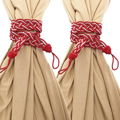 Window Dressings Beautiful Draperies Curtains A Pair Tying Rope Tassels Curtain Tieback Handmade Curtain Cord Home Decor Home Textiles Window Treatments