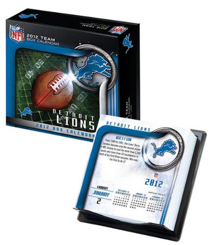 Turner Detroit Lions 2012 Box Calendar