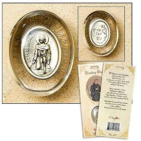 Click here to buy Blessed By Pope Benedit XVI St Peregrine Patron Saint of Cancer Patients Pocket Stone by Gifts by Lulee.