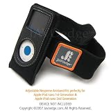 Apple iPod Nano 1st and 2nd Gen - Neoprene Sports Armband, Grey Stitching
