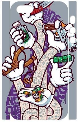 3D [Do Strange Smiling Face] Slingshot Cases for IPhone 5,5S, IPhone 5,5S Case Antishock Cute for Girls {White}