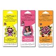 3-PACK Ed Hardy Car Air Freshener Lemon, Peach, Strawberry