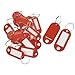 20 Pcs Key ID Label Tags Split Ring Keyring Keychain Red