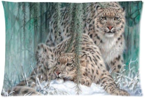 1Croninoutlet shop snow leopards Design background Embroidered Cotton Linen Decorative Throw Pillow Cover Cushion Case Pillow Case,16x24 inch,two-sided