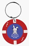Happy Bunny - Its Sad How Bad You Suck At Cards - Poker Chip Keychain