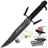 Anti Terrorist Not Dead Enough Survival Bowie Knife & Sheath