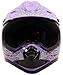 Youth Offroad Gear Combo Helmet Gloves Goggles DOT Motocross ATV Dirt Bike MX Motorcycle Purple - XL