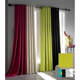 Rideau occultant � oeillets 140x260cm ANIS - Les Douces Nuits de Ma�
