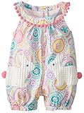 Mud Pie Baby-Girls Infant Bunny Pocket Romper, Multi, 9-12 Months