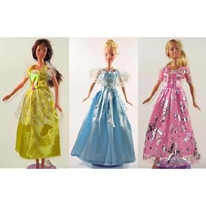 Barbie Doll Dresses - The Princess Collection (3 Dress Set) - DOLLS NOT INCLUDED by 