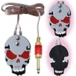 Stainless Steel Skull Metal Tattoo Foot Pedal - Red Eyes
