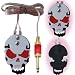 Stainless Steel Skull Metal Tattoo Foot Pedal - Red Eyes