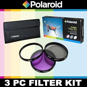 Polaroid Optics 3 Piece Filter Set (UV, CPL, FLD) For The Canon Digital EOS Rebel T3,... by Polaroid