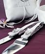 Weddingstar Classic Double Heart Cake Serving Set, White