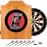 NBA7000-PTB - Portland Trail Blazers NBA Wood Dart Cabinet Set