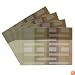 Benson Mills Illusions Geometric shapes Woven Vinyl Placemats, Taupe, Set of 4