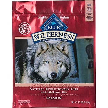 Blue Buffalo Wilderness Grain Free Dry Dog Food, Salmon Recipe, 24-Pound Bag