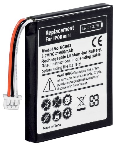 1aTTack  Ersatzakku f&uuml;r Apple iPod Mini (EC003) MP3 f&uuml;r iPod Mini 600 Preisvergleich