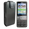 Phonedirect- Black premium leather quality case for Nokia C5