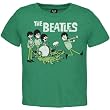 The Beatles - Green Cartoon Toddler T-Shirt