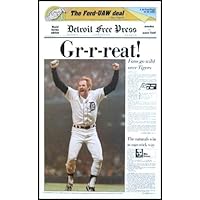 Detroit Tigers - Great - Gibson - 1984 World Series - Wood Mounted Poster Print