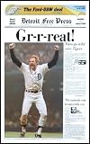 Detroit Tigers - Great - Gibson - 1984 World Series - Wood Mounted Poster Print