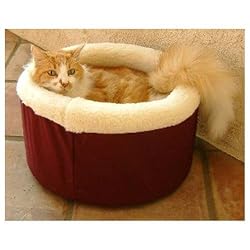 Small 16" Cat Cuddler Pet Bed - Burgundy