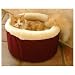 Small 16" Cat Cuddler Pet Bed - Burgundy