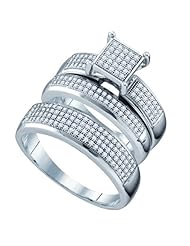 0.63CTW DIAMOND MICRO PAVE TRIO SET