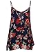 MBE Women's Floral Scoop Neck Racerback Cami Tank