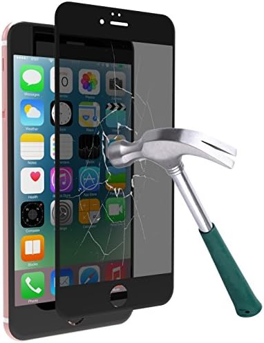 iPhone 6 Plus Screen Protector, Ulifestyles Tempered Glass 3D Anti Spy Privacy Screen Protector Bubble Free, Anti Glare Scratch Shatter Reflective Fingerprint, Armor Guard High Definition (Black)