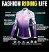 Santic Women's Cycling Jersey Loog Sleeve Road Bike Jersey Jacket Purple Medium