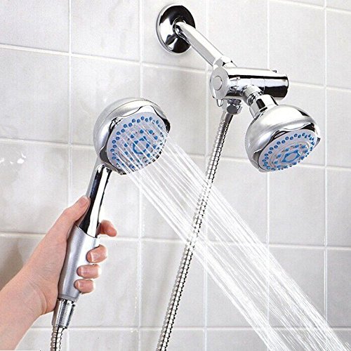 VDOMUS®5 Function 3Way Rain Dual Shower Heads System Combo / Wall