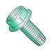 8-32 x 1/4" Type F Grounding Thread Cutting Screws/Slotted/Hex Washer Head/Steel/Zinc Green (Carton: 10,000 pcs)