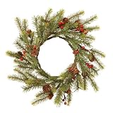 Pack of 12 Ocala Fir Cone & Berry Christmas Wreaths 12