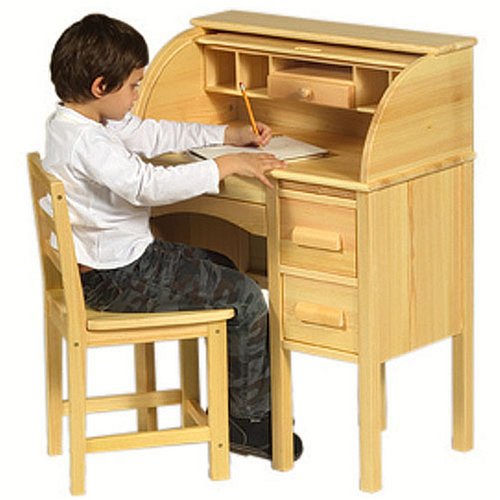 Childrens Toyshop  Toys : Junior Roll-Top Desk (Light Oak)