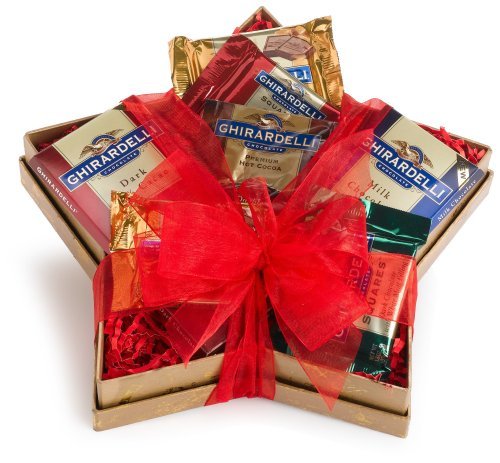 Image of Wine.com Stellar Ghirardelli Chocolate Assortment Star Shaped Gift Box