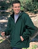 Men's Nylon Hooded Jacket with Fleece Lining