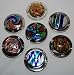 Murano Style Art Glass Folding Purse Handbag Hook Hanger 6 Piece Assortment