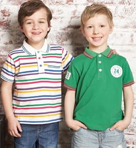 2 Pack - Boys' Mini Limited Pure Cotton Assorted Polo Shirts