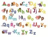 Animal Alphabet Wall Decals - Fun and Educational Letters for Nursery and Kids Rooms - Easy Peel Stickers