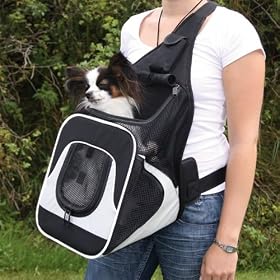 Savina front carrier, nylon, 30 � 33 � 26 cm, black/grey