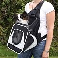Savina front carrier, nylon, 30 � 33 � 26 cm, black/grey