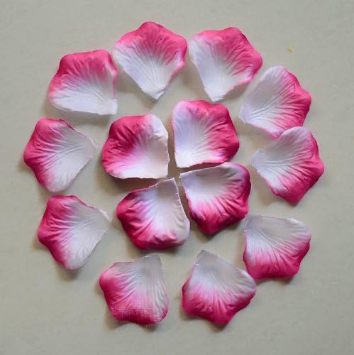 1000pcs White and Pink Wedding Table Decoration Silk Rose Petals Flowers Confetti 5cm Supplies Wholesale