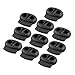Flyshop Luggage Spring Stopper Double Holes Cordlocks 10 Pcs 20 x 18 x 7 mm (Black)